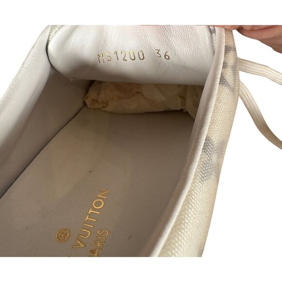 Louis Vuitton Technical Fabric Calfskin Monogram Frontrow Sneakers Size 36 - Picture 12 of 14